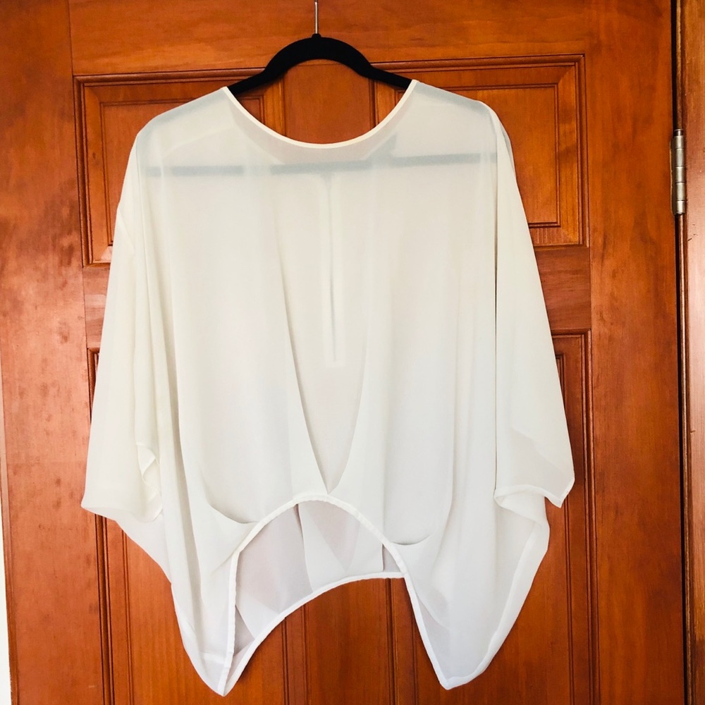 Sheer white blouse